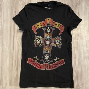 Vintage Looking Guns N Roses 'Appetite for Destruction' Black Tee Shirt XS